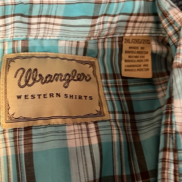 Wrangler men’s snap up shirt shirt sleeve - Picture 3 of 4